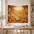 thumbnail image 5 of Stone Archway with Autumn Path and Mushrooms, Mystical Fantasy for Cottagecore Lovers, Enchanted Forest Art Decor, Holiday Gift, Tapestry Wall Hanging for Bedroom and Living Room, 5 of 7