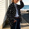 thumbnail image 5 of SBYOJLPB Women's Polka Dot Coat Stand Collar Zip Up Jacket with Pockets, 5 of 9