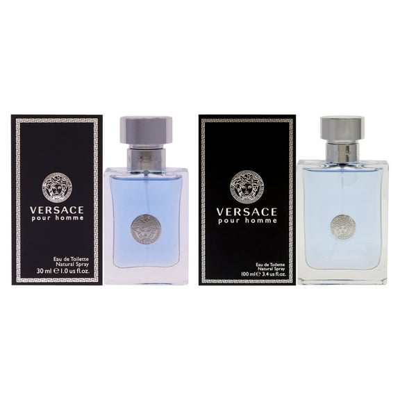 Versace Pour Homme 2 Pc Kit - 3.4 oz EDT Spray, 1 oz EDT Spray