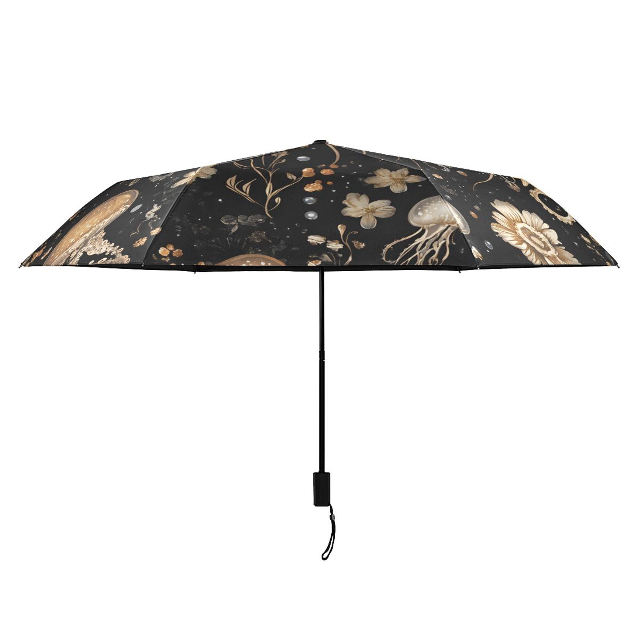 ALAZA Jellyfish Pattern UPF 50+ Compact Folding Umbrella for Rain Travel Umbrella Packable