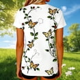 thumbnail image 4 of BRGZLK Floral Printed Tops For Women Short Sleeve Crew Neck Tunic T Shirts Cute Loose Fit Fashion Summer Shirt, 4 of 6