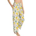 thumbnail image 6 of Salouo Flowers and Butterflies Print Women's Pajama Pants Casual Loose Sweatpants PJs Flowy Pants Drawstring Palazzo for Women Wide Leg Pants Lounge Pajama -Small, 6 of 8