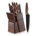 thumbnail image 1 of 15 Piezas De Juego De Cuchillos De Cocina Acero Inoxidable Malubero Café, 1 of 5