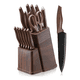 thumbnail image 1 of 15 Piezas De Juego De Cuchillos De Cocina Acero Inoxidable Malubero Café, 1 of 5