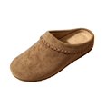 thumbnail image 2 of uublik Women Slippers Breathable Fabric Soft Sole House Shoes Non Slip Slippers, Coffee, 2 of 6