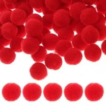 ROSENICE 600Pcs Red Pompom Balls Fluffy Round Craft Supplies for Christmas Decorations and DIY Projects