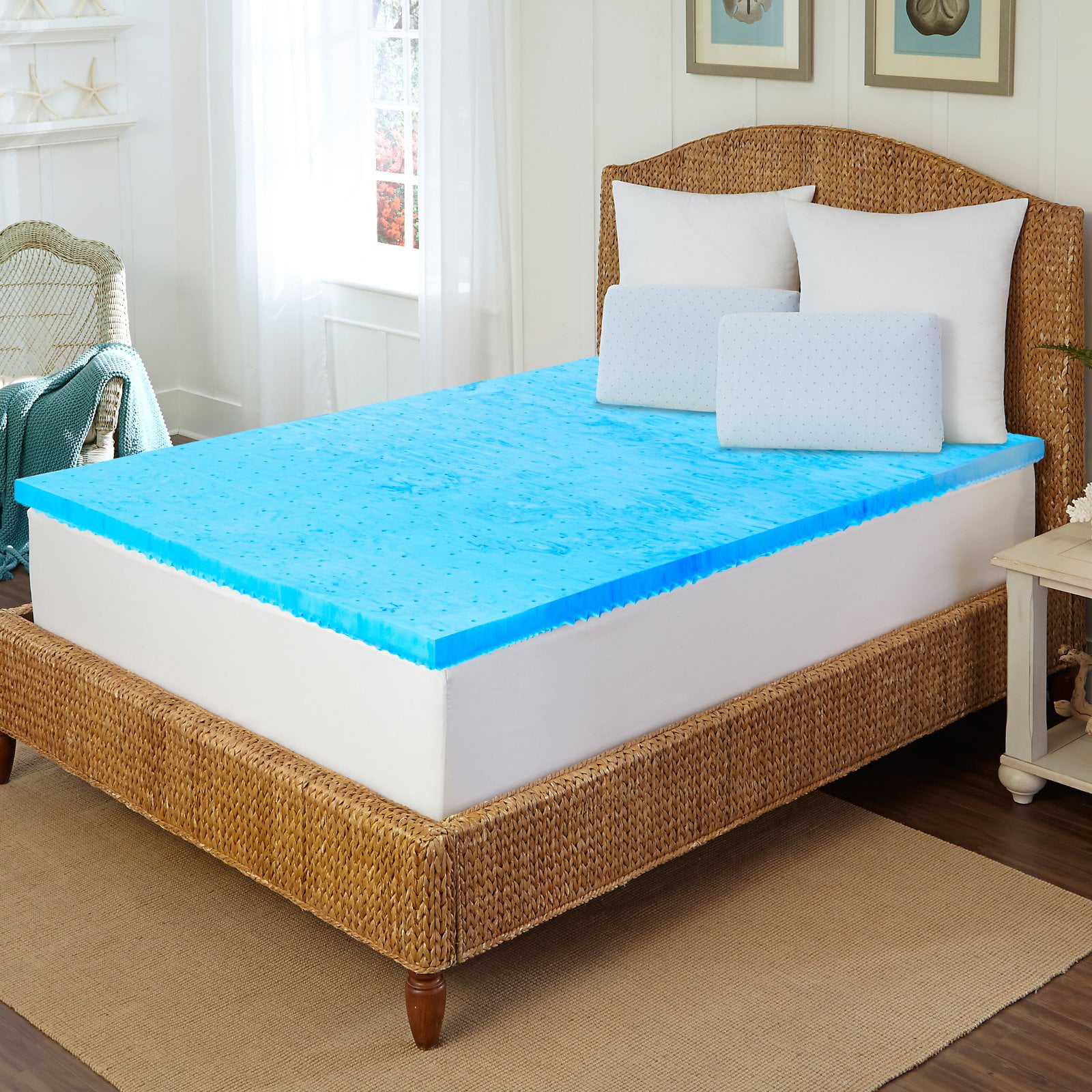 Arctic Sleep By Pure Rest 5 Zone Marbleized Gel Memory Foam Topper Arctic Sleep By Pure Rest 5 Zone Marbleized Gel Memory Foam Topper