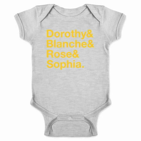 

Dorothy & Blanche & Rose & Sophia. Funny Retro Baby Bodysuit