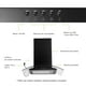 thumbnail image 4 of Campana de Cocina Extractora de Pared AVERA CEV60N Acero Inoxidable y Vidrio Templado 60 Cm Negra, 4 of 10