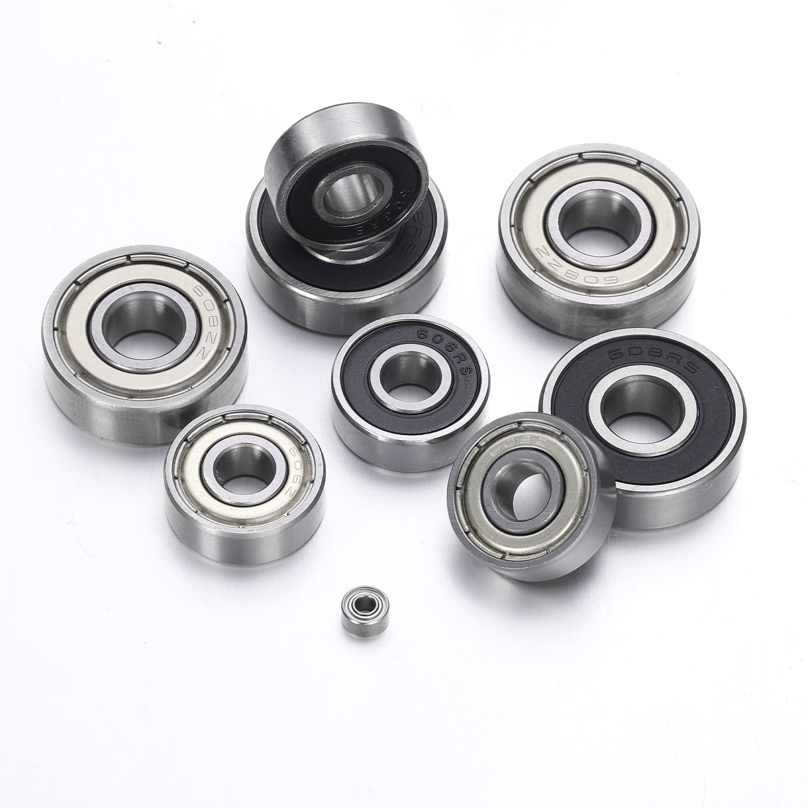 Uxcell 30pcs 608-2RS Miniature Ball Bearings 8x22x7mm Double Shielded Bearings Black