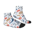 thumbnail image 3 of Bingfone Watercolor Nautical Design Patterned Men'S Women'S Casual Cotton Socks, 3 of 9