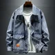 thumbnail image 2 of Abrigos vaqueros para hombre, ligeros, de invierno, de gran tamaño, con botones, chaqueta vaquera para hombre, otoño, entrega rápida, ropa Y2k, alta calidad, nueva en Cowboy Rock, 2 of 5