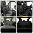 thumbnail image 6 of Seat Covers for Jeep Wrangler JL 2018 2019 2020 2021 2022 2023 2024 2025: 4-Door Car Seat Covers Full Set 5 Seat Custom Truck Pickup Waterproof Leather Seat Protector Cushion (Black), 6 of 7