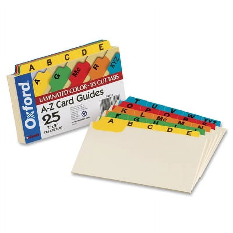 Oxford Laminated Index Card Guides, Monthly Divider File, 1