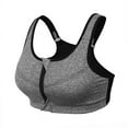 thumbnail image 1 of Women‘s Zip Front Sports Bra Wireless Post-Surgery Bra Active Yoga Sports Bras, 1 of 11