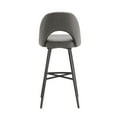 thumbnail image 6 of Weston Home Krista Metal Swivel 29" Bar Stools, Set of 2, Dark Grey, 6 of 8