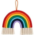 thumbnail image 1 of Tapices de Arcoiris Tejido a Mano Tapices Decorativos Colgante Borla Tapiz de Pared Macramé de 7 Cuerdas Trenzadas para Dormitorio Sala de Estar Vivero de Bebés Niños, 1 of 5