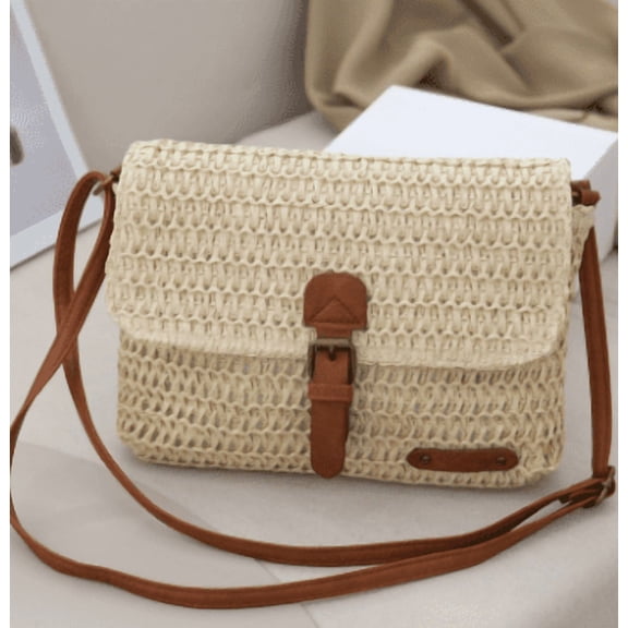 YYYJ Women's Crossbody Paper Messenger & Shoulder Bag, Beige