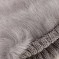 thumbnail image 3 of Botas De Punto Mullidas Manguitos Adornos Piel Apariencia Atractiva Mujeres - Gris cro, Única Macarena Calentador de piernas de punto para mujeres, 3 of 7