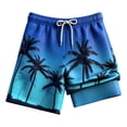 thumbnail image 3 of MEZZALL Children Boys Swimming Bottoms Flower Printed Swim Trunks Swimwear For Kids With Flexible Fit Boho Shorts, 3 of 3