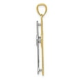 thumbnail image 2 of Diamond2Deal 14k Two-tone Gold 2 Level Cross Pendant for Women (L- 1.39 in, W- 0.77 in), 2 of 4