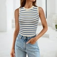 thumbnail image 3 of DuoJiaJ Women's Scoop Neck Sleeveless Knit Ribbed Fitted Casual Crop Tank Top Women’s Casual Ribbed Knit Tank Tops, 3 of 5