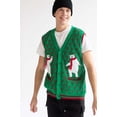 thumbnail image 3 of Polar Bear Dance Sweater Vest - Festive Knit Christmas Cardigan, 3 of 4