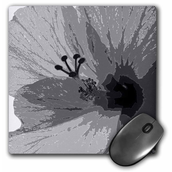 3dRose, Abstract B n W Hibiscus, MousePad