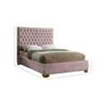 thumbnail image 3 of Meridian Furniture Lana Solid Wood and Velvet Full Bed in Pink, 3 of 3