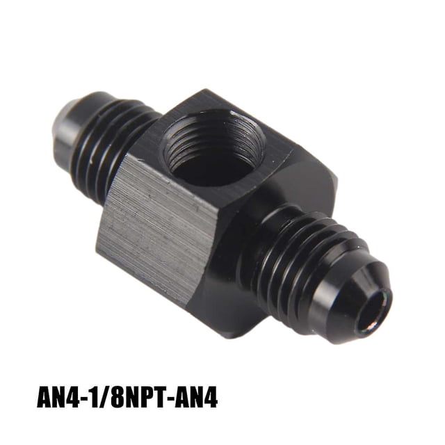 An4 6 8 10 Male To Female 1/8" Npt Gauge / Sensor Side Port Adapter Oil Fuel Fitting Hose End