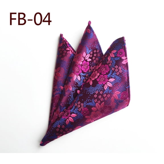 Men Colorful Paisley Floral Pocket Square Handkerchief Wedding Party Hanky