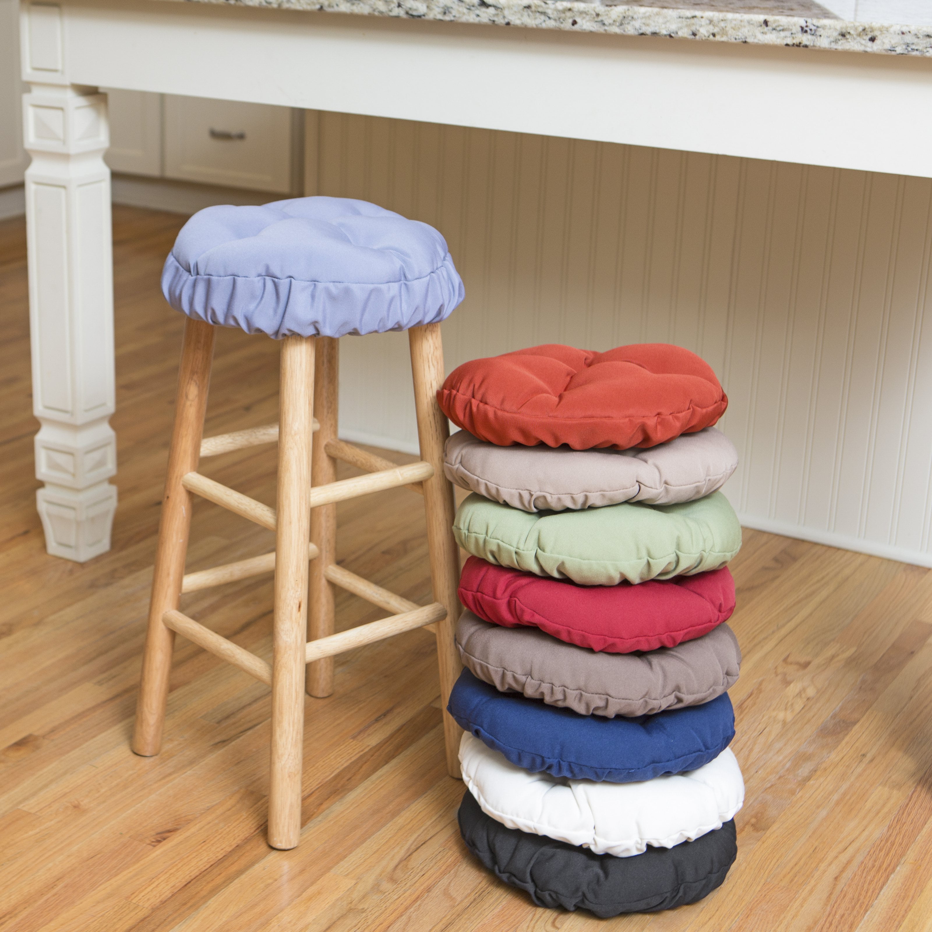 Deauville 13 In Round Backless Bar Stool Seat Cushion Round Backless Bar Stool Seat Cushion