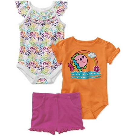 Garanimals Newborn Girls' 3 Piecegraphic