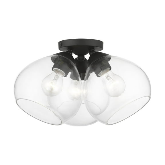 Livex Lighting - Catania - 3 Light Semi-Flush Mount In Transitional Style-8