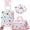 White Heart 2, variant on Kids Luggage Set 3 pcs Carry on Suitcase with Spinner Wheels 16" Girls Luggage With Duffle Bag for Kids Hard Shell Luggage Travel Sets Airline Approved