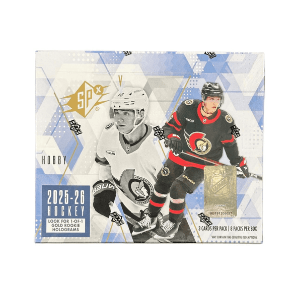Collectible 2025-26 Upper Deck SPx Hockey Hobby Box NHL