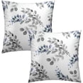 thumbnail image 2 of Blue and Gray Flowers Throw Pillow Cover 20x20 Inch Pack of 2 Vintage Chinoiserie Blue Floral Cushion Pillow Case Square Pillowcase for Party Bed Sofa Home Car Bedroom Outdoor, 2 of 5