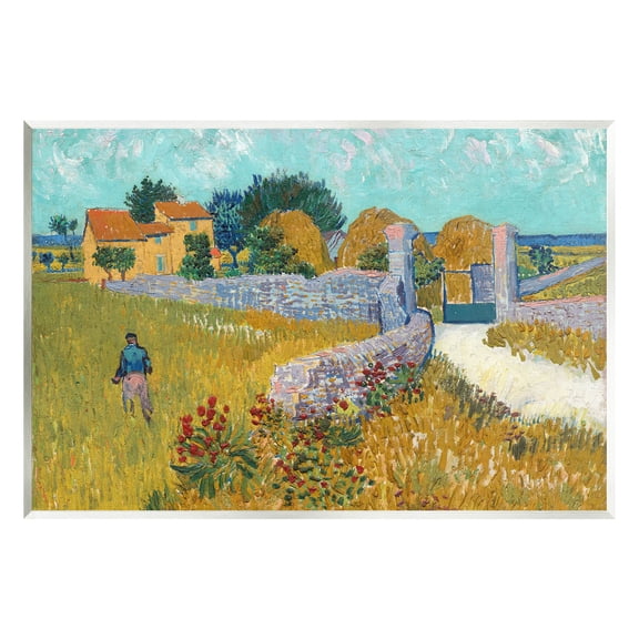 Farmhouse In Provence Van Gogh Scene Landscape Painting Unframed Art Print Wall Art