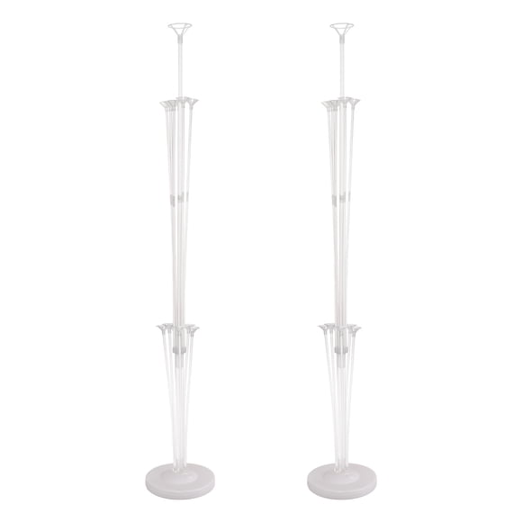 Unique Bargains 2 Sets Balloon Stands for Floor, 53inch Balloon Sticks with Base Balloon Stand Holder Kit 13 in 1 Balloon Kit