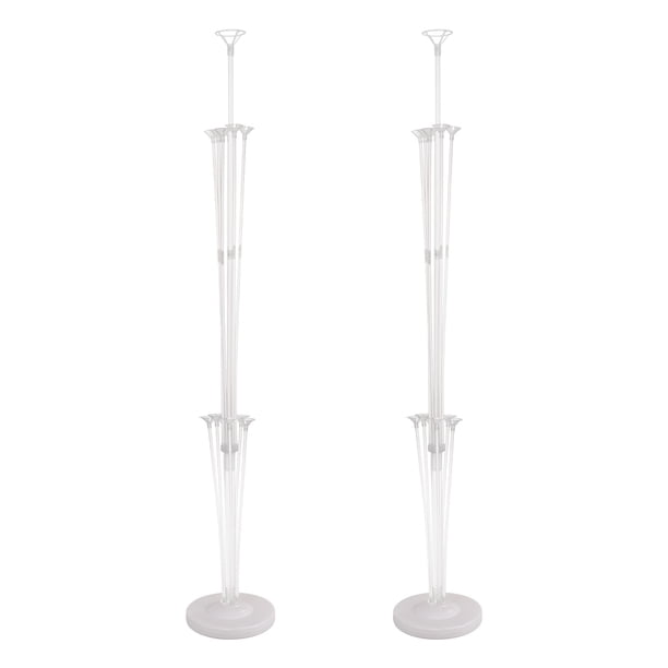 2 Juegos de Soportes para Globos de Piso, Varillas para Globos de 53 pulgadas con Base, Kit de Soporte para Globos 13 en 1