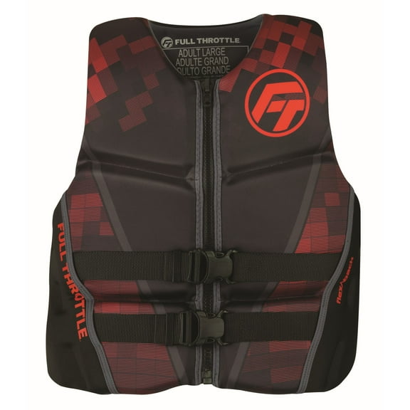 Full Throttle 142500-100-020-22 Men's Rapid-Dry Flex-Back Life Jacket - Small, Red