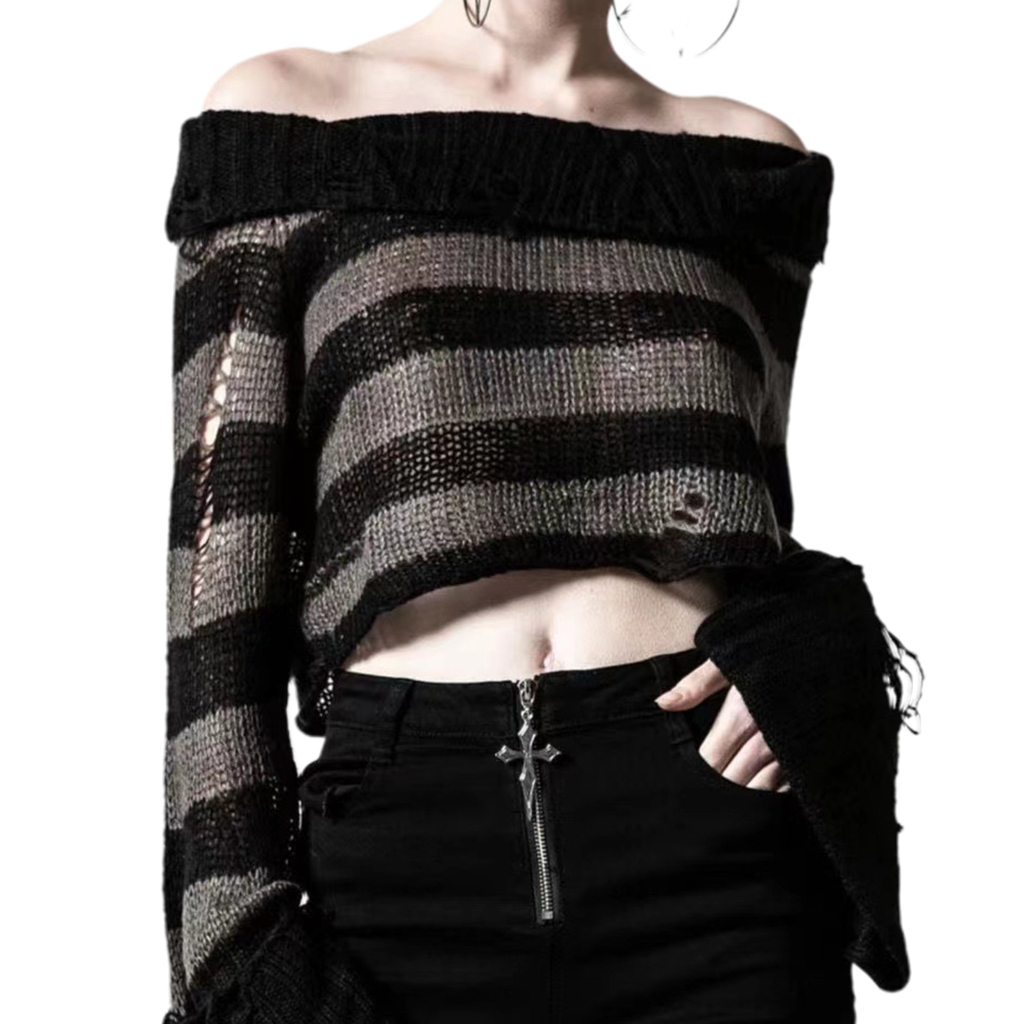 aclent Cutoff oneshoulder loose sweat トップス ACLENT Cutoff