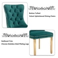 thumbnail image 5 of MIKIBAMA High-End Tufted Velvet Dining Chair Set of 2, Solid Wood Contemporary, Golden Stainless Steel Plated Legs and Nailhead Trim, Green and Gold, 5 of 10