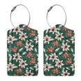 thumbnail image 3 of Pofeuu Lilies Flowers Print Luggage Tags, Privacy Cover ID Label with Stainless Steel Loop and Address Card for Travel Bag Suitcase-1, 3 of 5