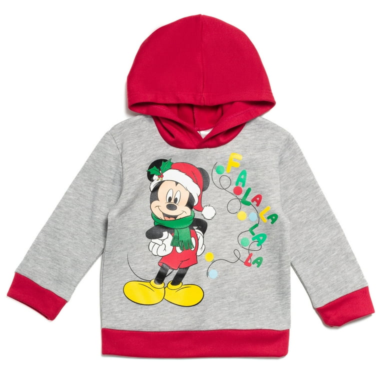 Disney Mickey Mouse Christmas Toddler Boys Fleece Pullover Hoodie
