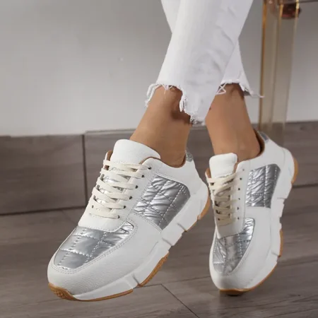 

Women‘s Leisure Sneakers Colorblock Low Top Lace Up Casual Shoes Women‘s Sport Shoes