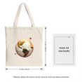 thumbnail image 3 of Stylish Canvas Tote Bag with Earthy Brown & White Globe Design Perfect for Shopping Travel and Parties - Eco-Friendly & Reusable, 3 of 4