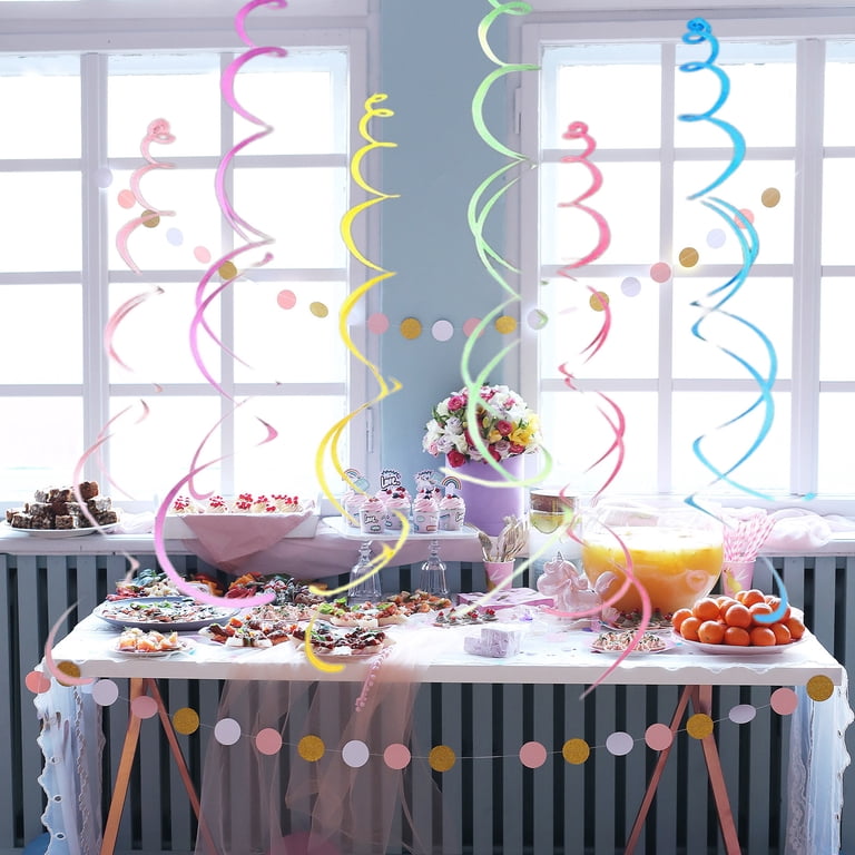 5 Decorazioni Sospese Creative Converting – Pink Zebra Boutique, Tema Zebra Rosa, Con Fiori E Ciondoli Vari - 2