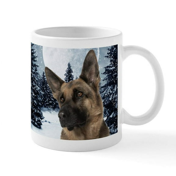 CafePress - German Shepherd Mug - 11 oz Ceramic Mug - Novelty Coffee Tea Cup