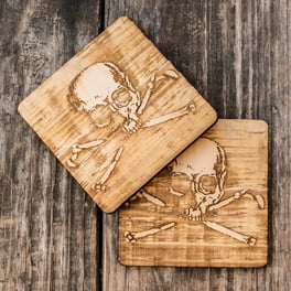 Rose Coaster Set of two 4x4in Raw Wood Rose Coaster Set of two 4x4in Raw Wood